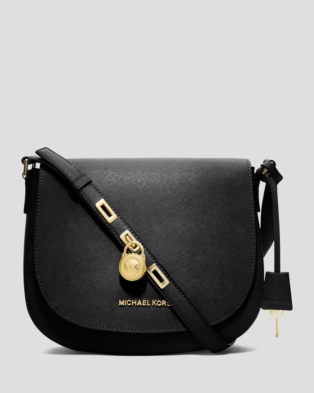 Michael michael kors Crossbody Hamilton Large Messenger in Black | Lyst