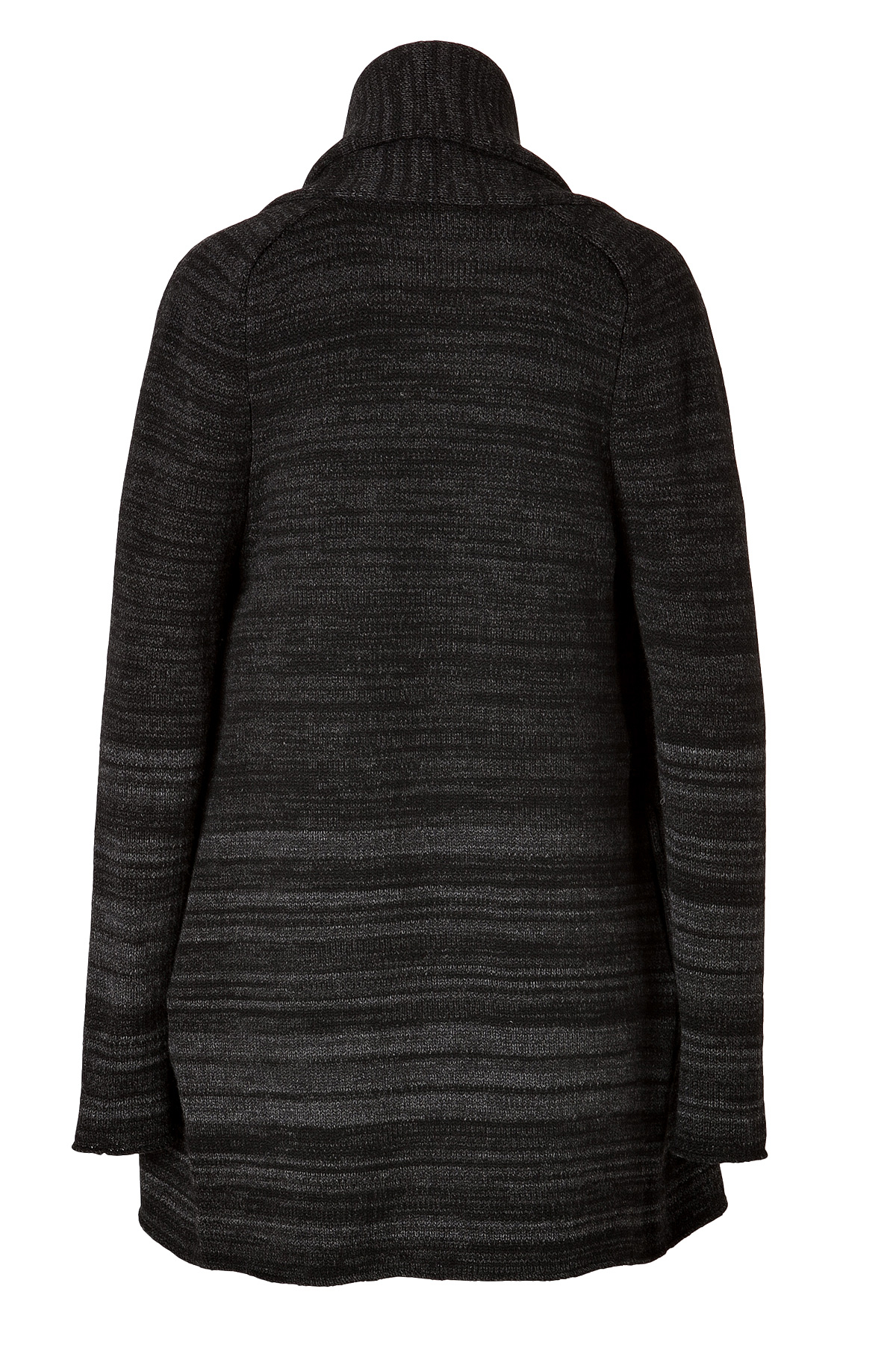 Vince Woolyak Shawl Collar Variegated Cardigan in Grey black in Gray Lyst