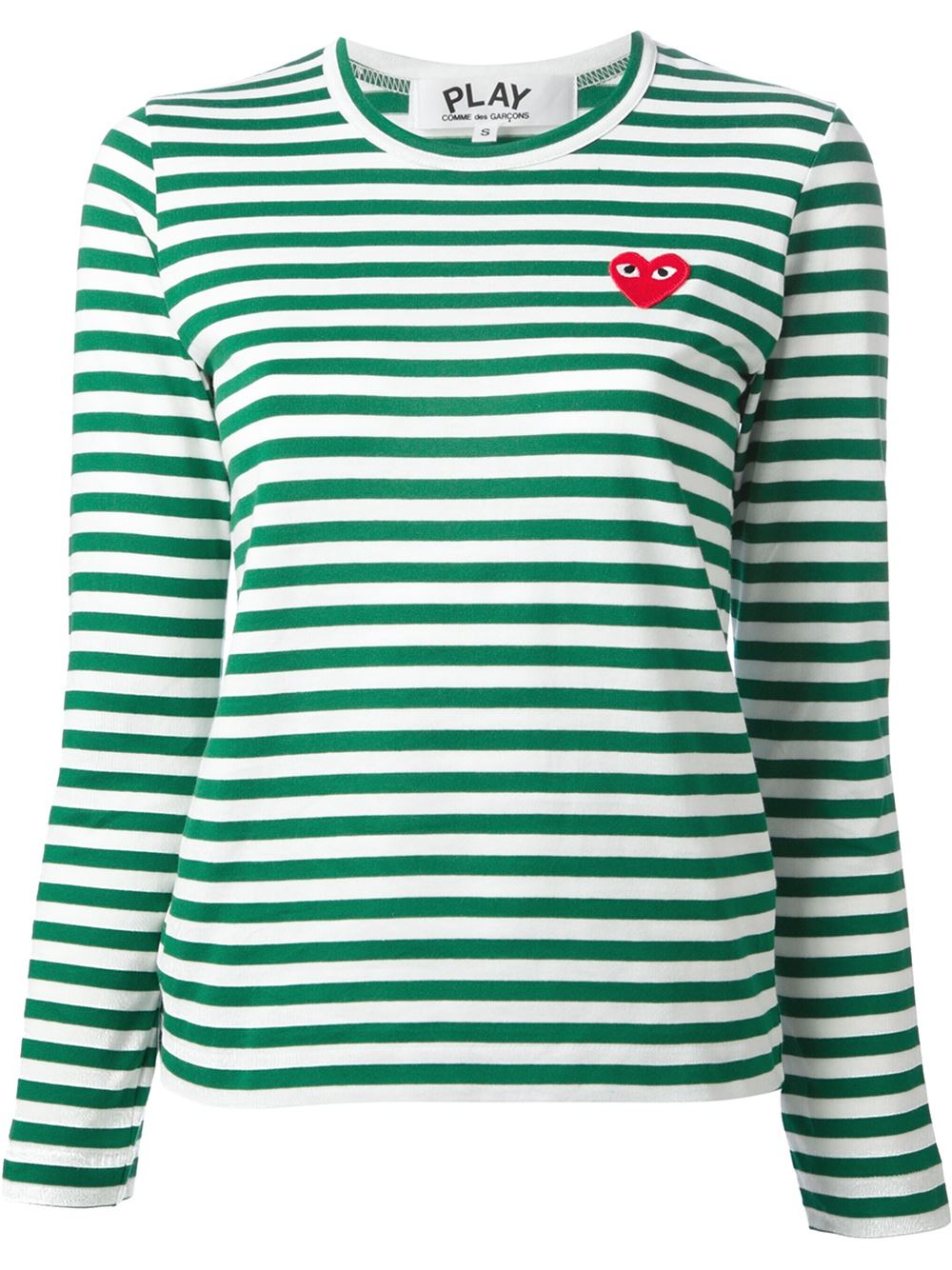 Comme Des Garçons Breton Stripe Sweater in Green | Lyst