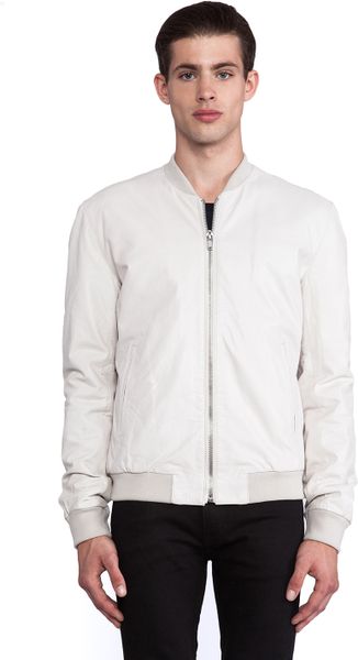 Blk Dnm Leather Jacket 81 in White for Men (Dust White) | Lyst