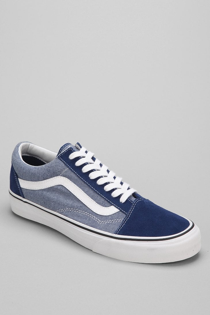 Lyst - Vans Old Skool Suede Chambray Mens Sneaker in Blue for Men