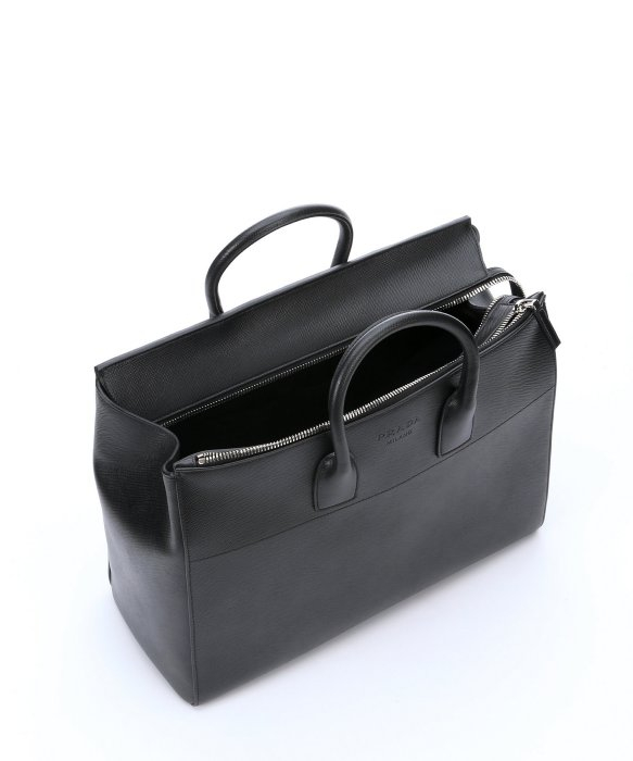 how to tell fake prada sneakers - Prada Black Saffiano Leather Large Top Handle Tote in Black for ...