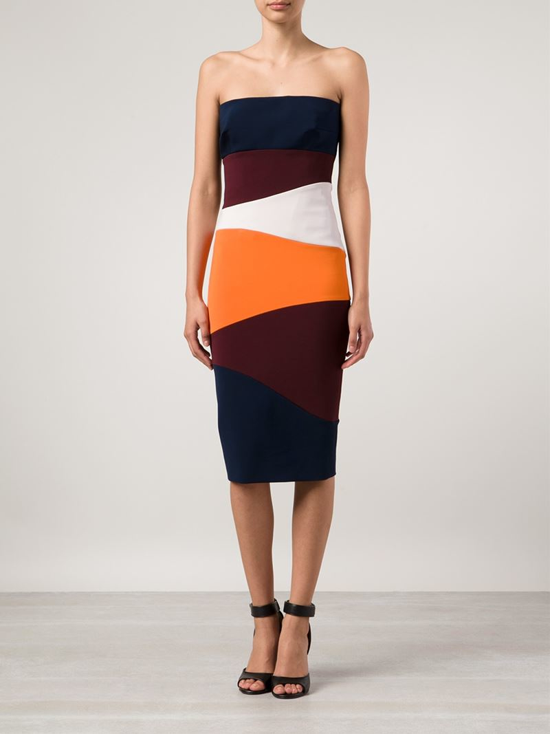 Victoria Victoria Beckham Colour Block Dress $604 - Buy AW16 ...