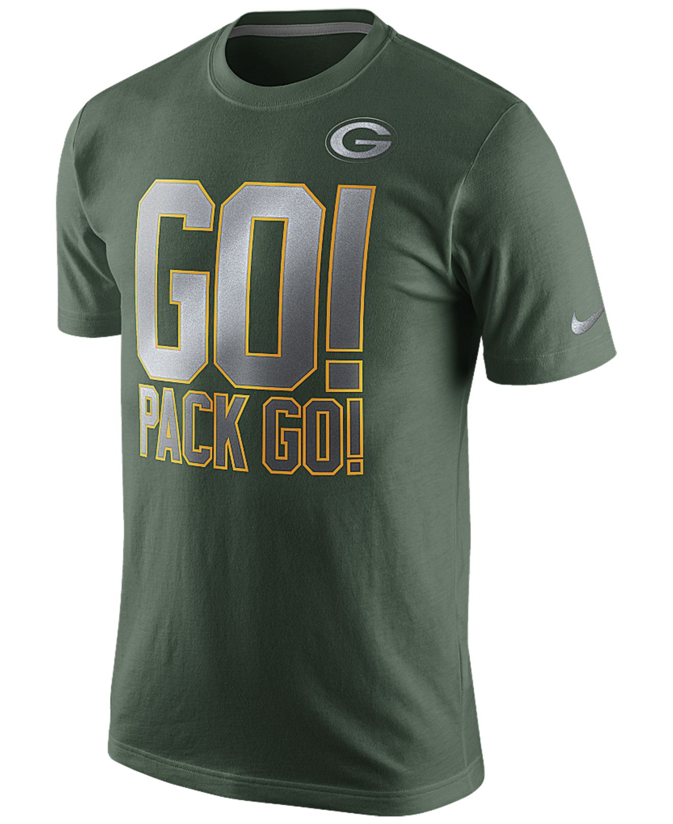 Nike Men'S Short-Sleeve Green Bay Packers Reflective T-Shirt in Green ...