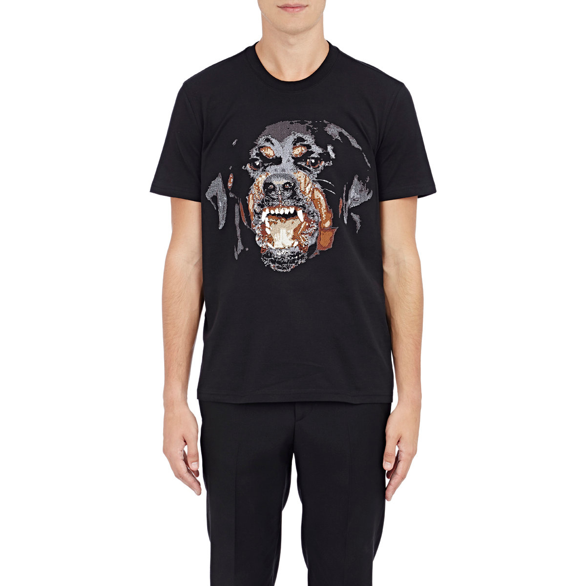 Lyst - Givenchy Rottweiler-embroidered T-shirt in Black for Men