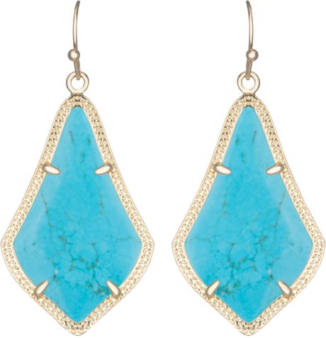 turquoise kendra alex earrings scott