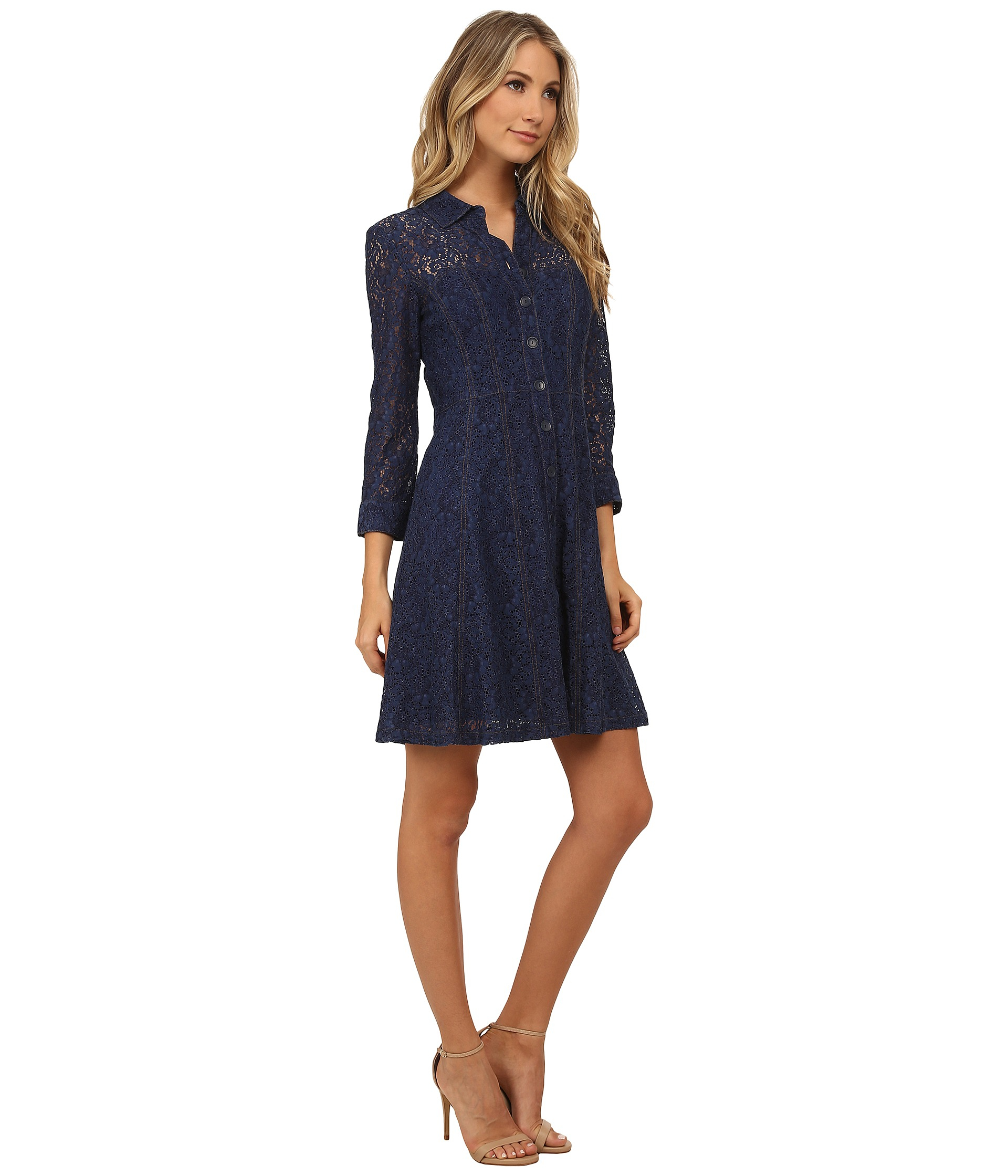 Nanette lepore Lace Fever Dress in Blue | Lyst