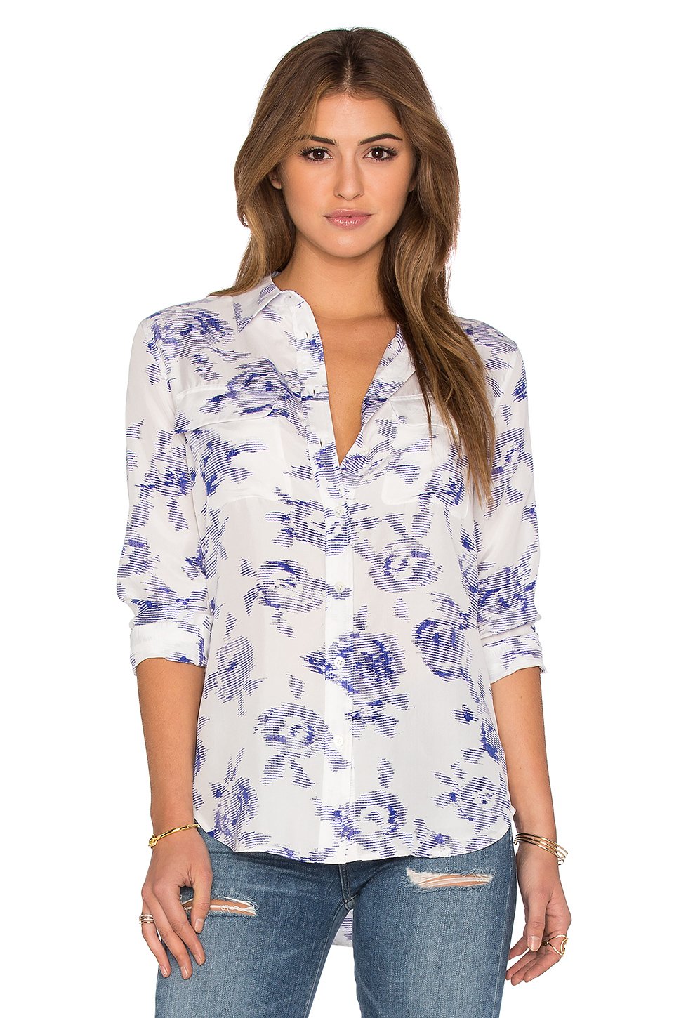 floral designer blouse