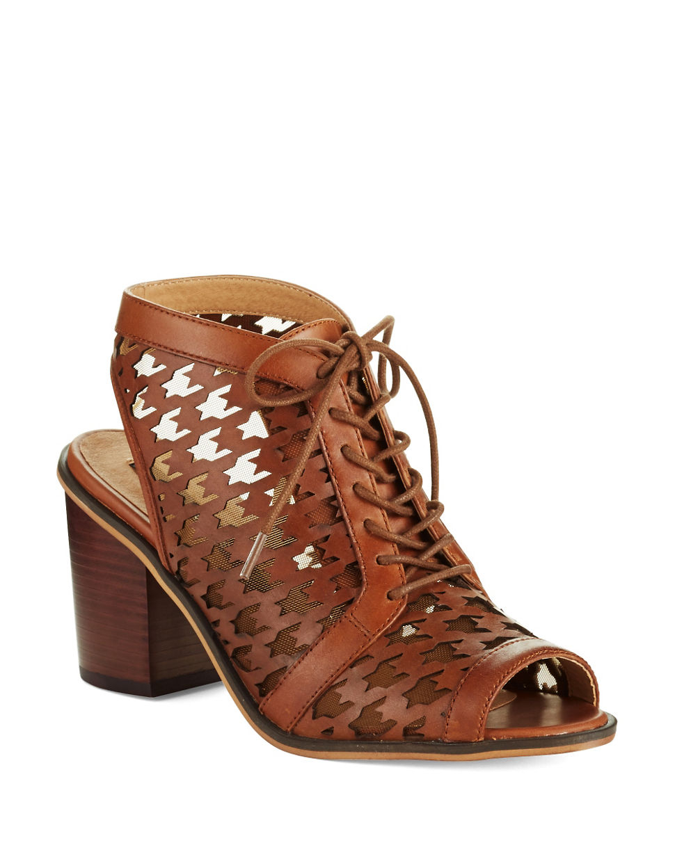 Kensie Clarke Houndstooth Shoes in Brown | Lyst