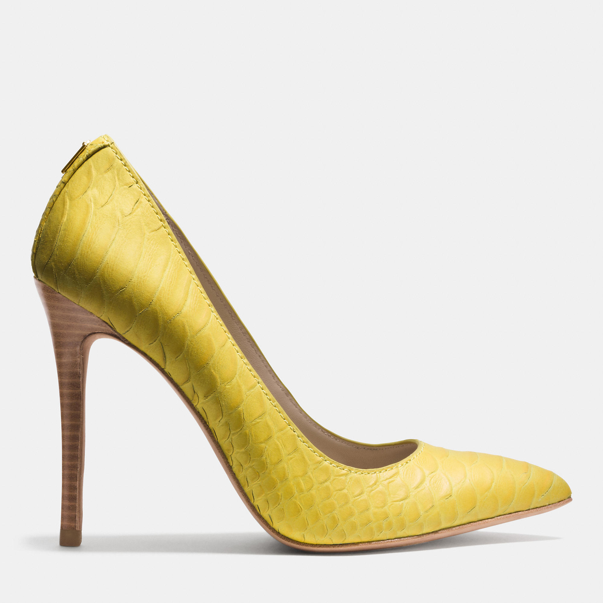 Lyst COACH Harlee Heel in Yellow