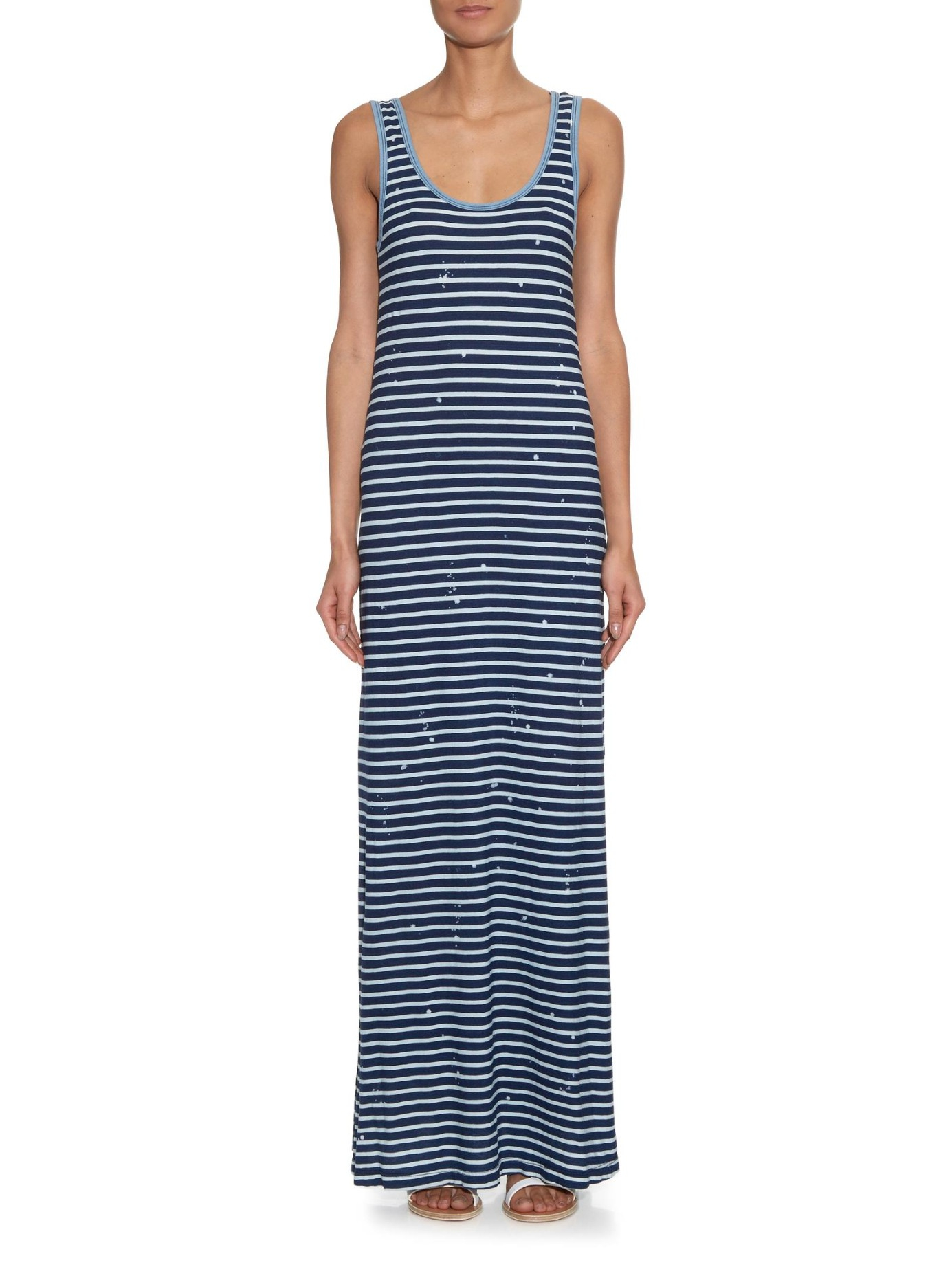 striped tank maxi dress