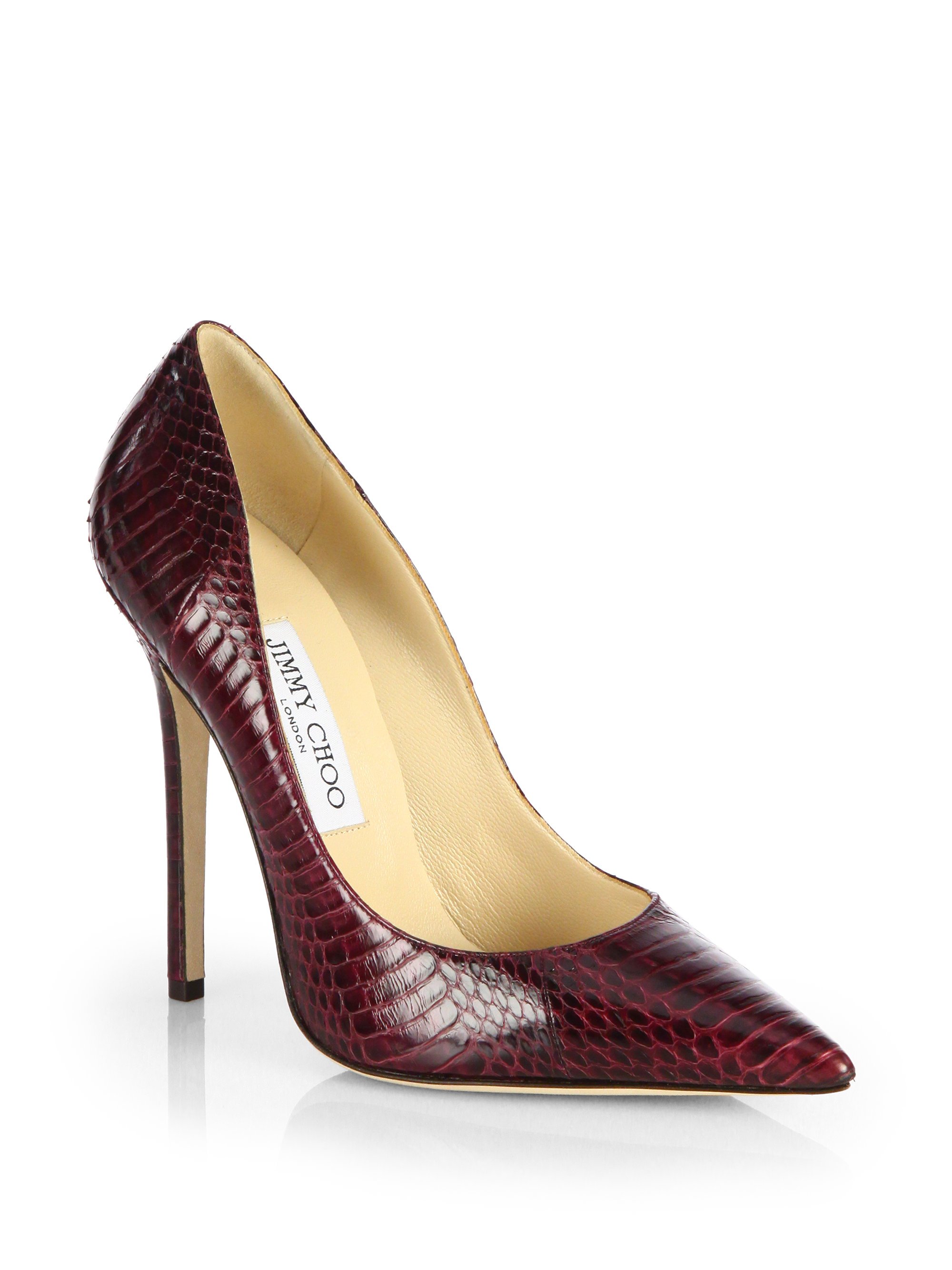 jimmy choo red anouk snakeskin point toe pumps product 1 20104727 2 920697891 normal