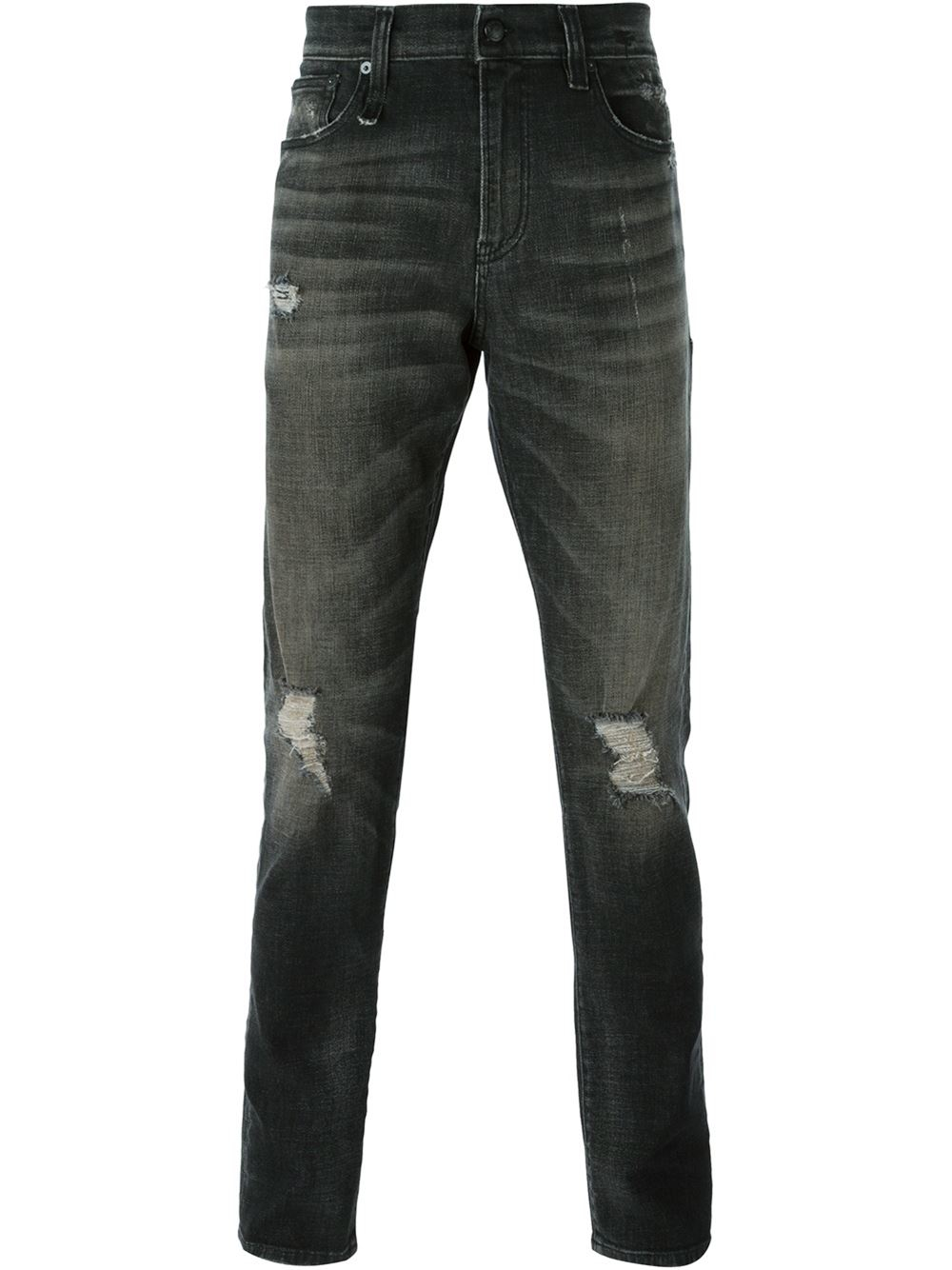 R13 Distressed Jeans in Black for Men | Lyst