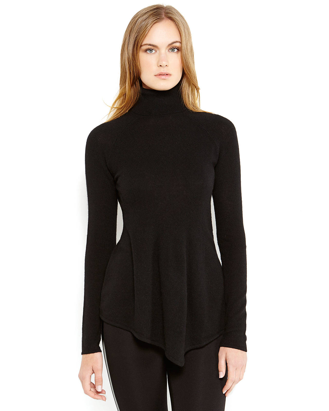 Sofia cashmere Turtleneck Sweater in Black | Lyst