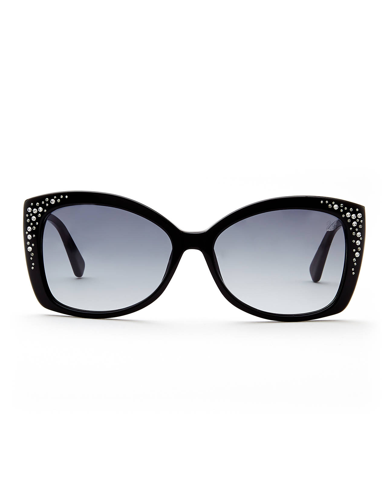 Lyst Swarovski Sw19 Black Xl Cat Eye Sunglasses In Black 