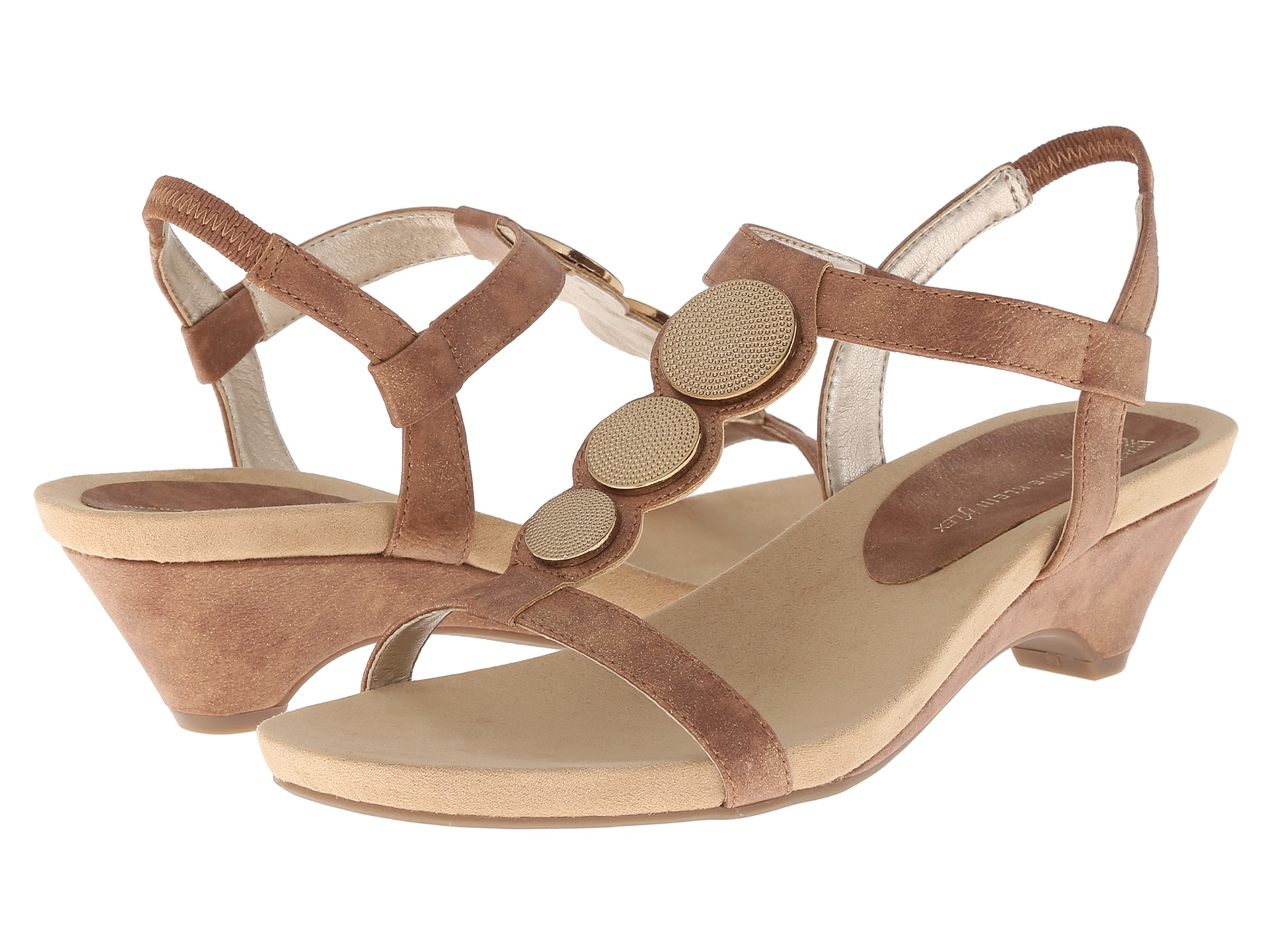 Womens Sandals Anne Klein Tayla Cognac Synthetic Womens Sandals Anne Klein Tayla Cognac Synthetic