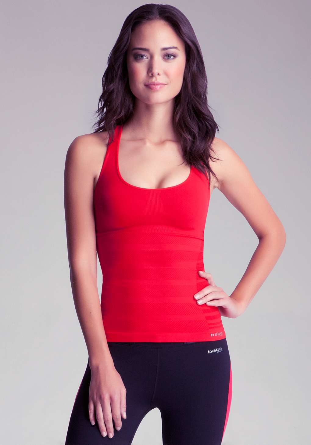 Lyst Bebe Seamless Tank Top in Red