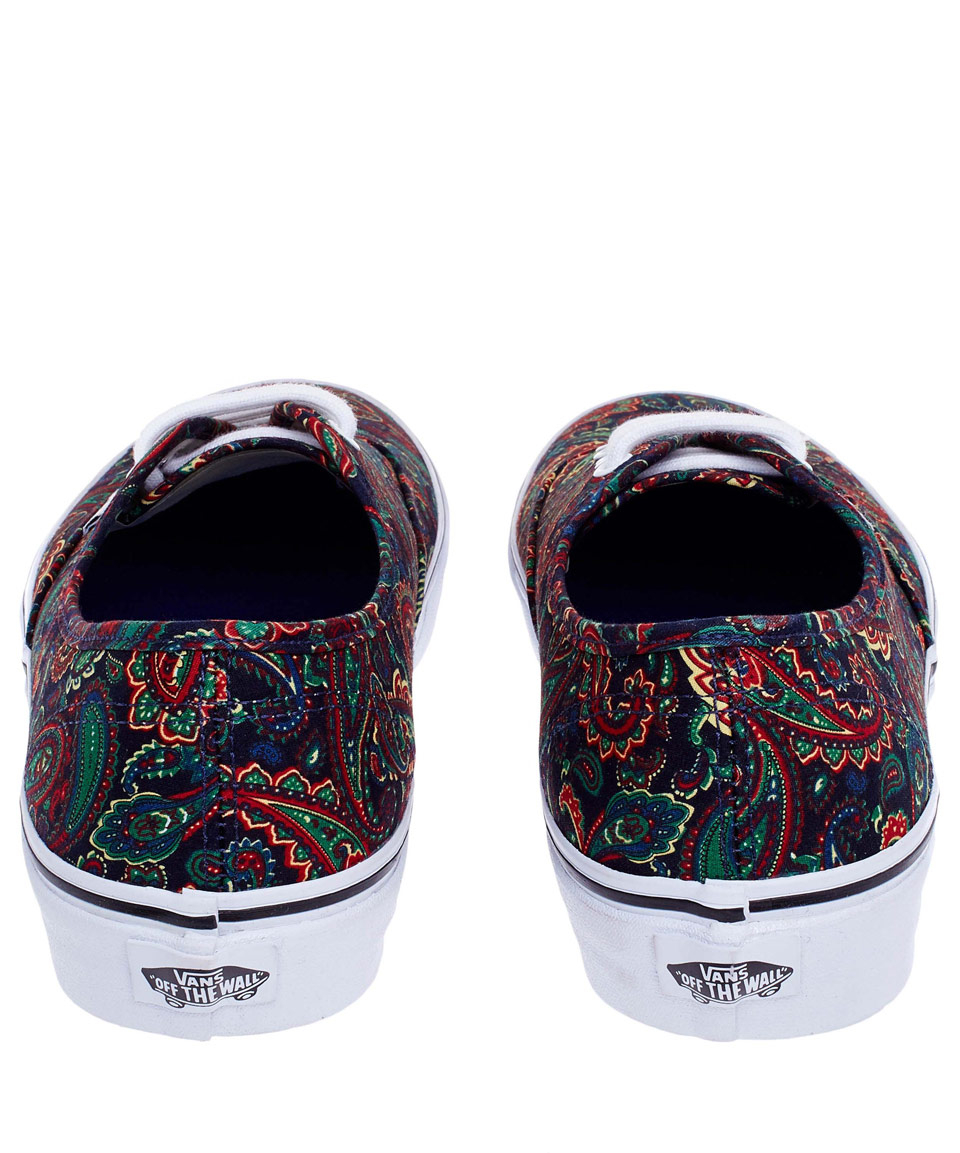 Lyst - Vans Red Paisley Authentic Skate Shoes in Red
