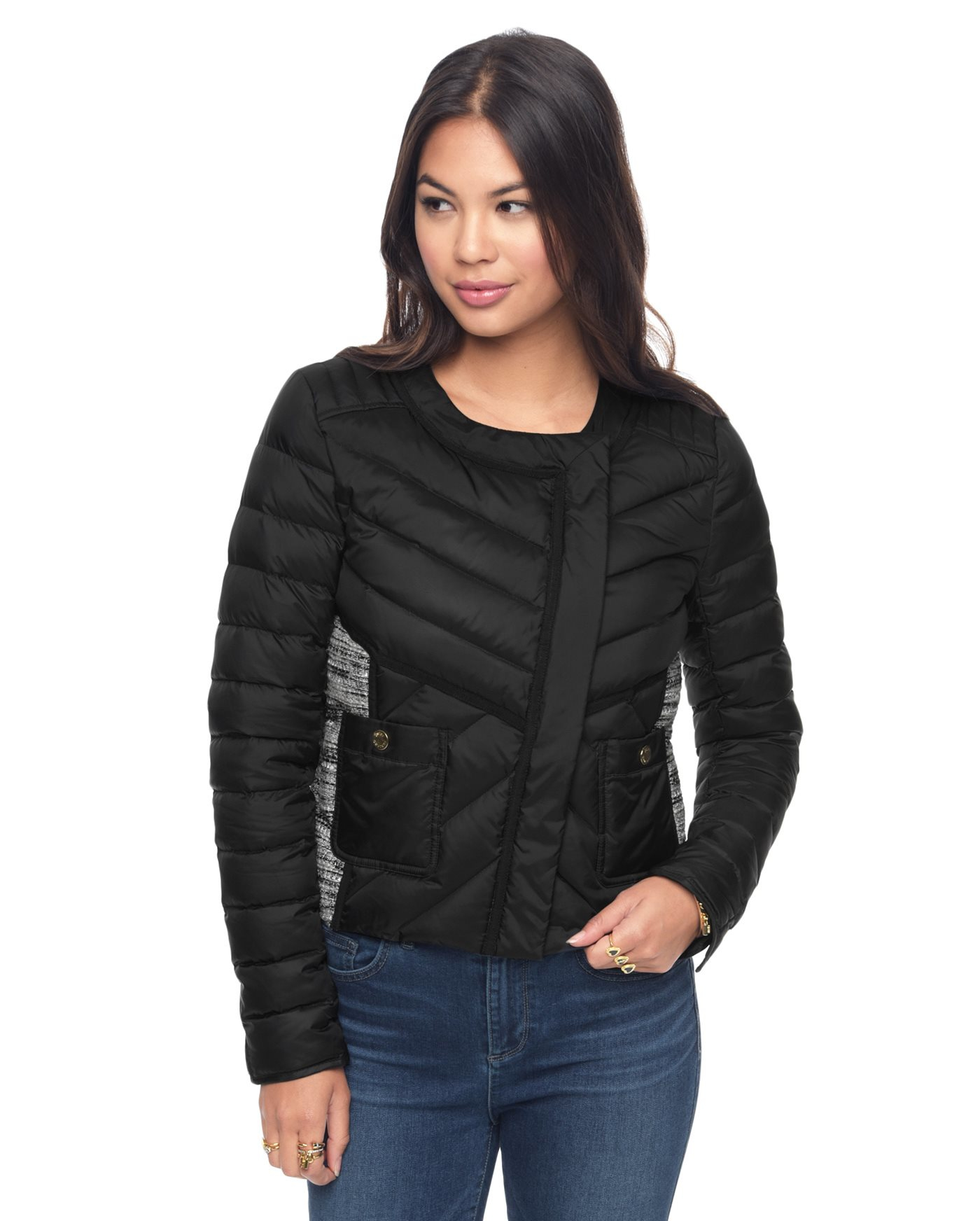Juicy couture Ultra Light Puffer Jacket in Black (Pitch Black) - Save ...