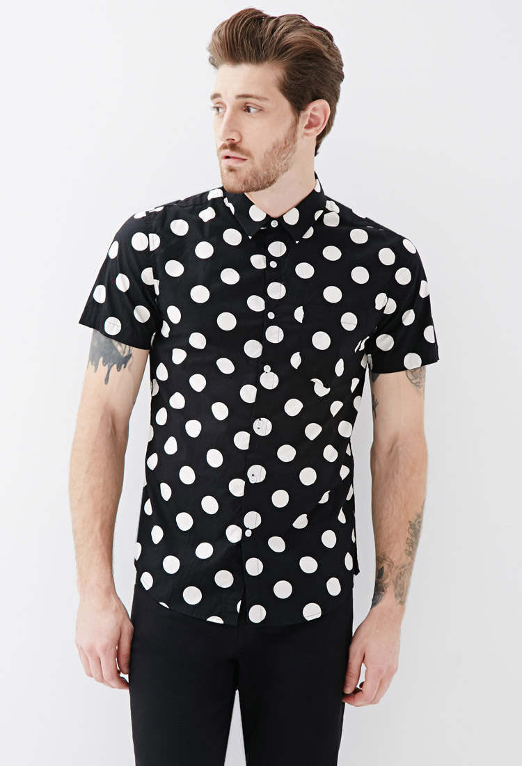 Forever 21 iPolkai iDoti Print Shirt in Black Lyst