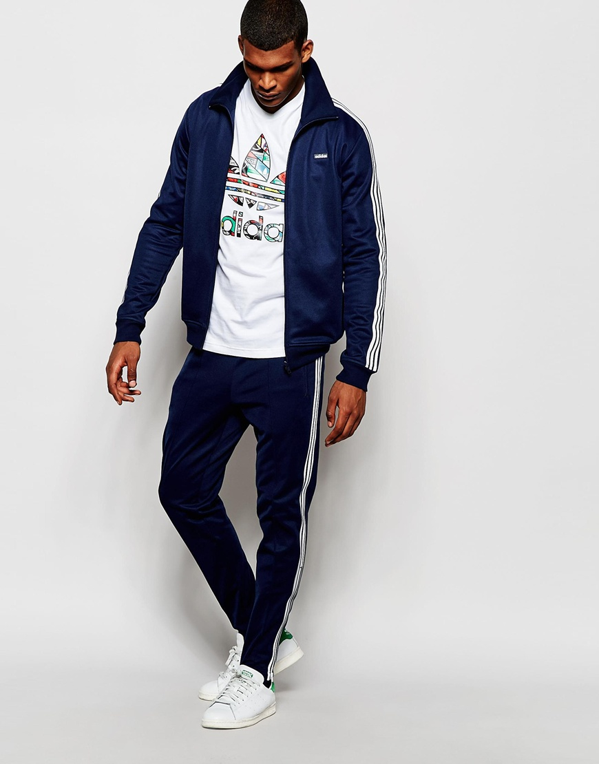 Lyst - Adidas Originals Beckenbauer Skinny Joggers With Stirrups Ab7764