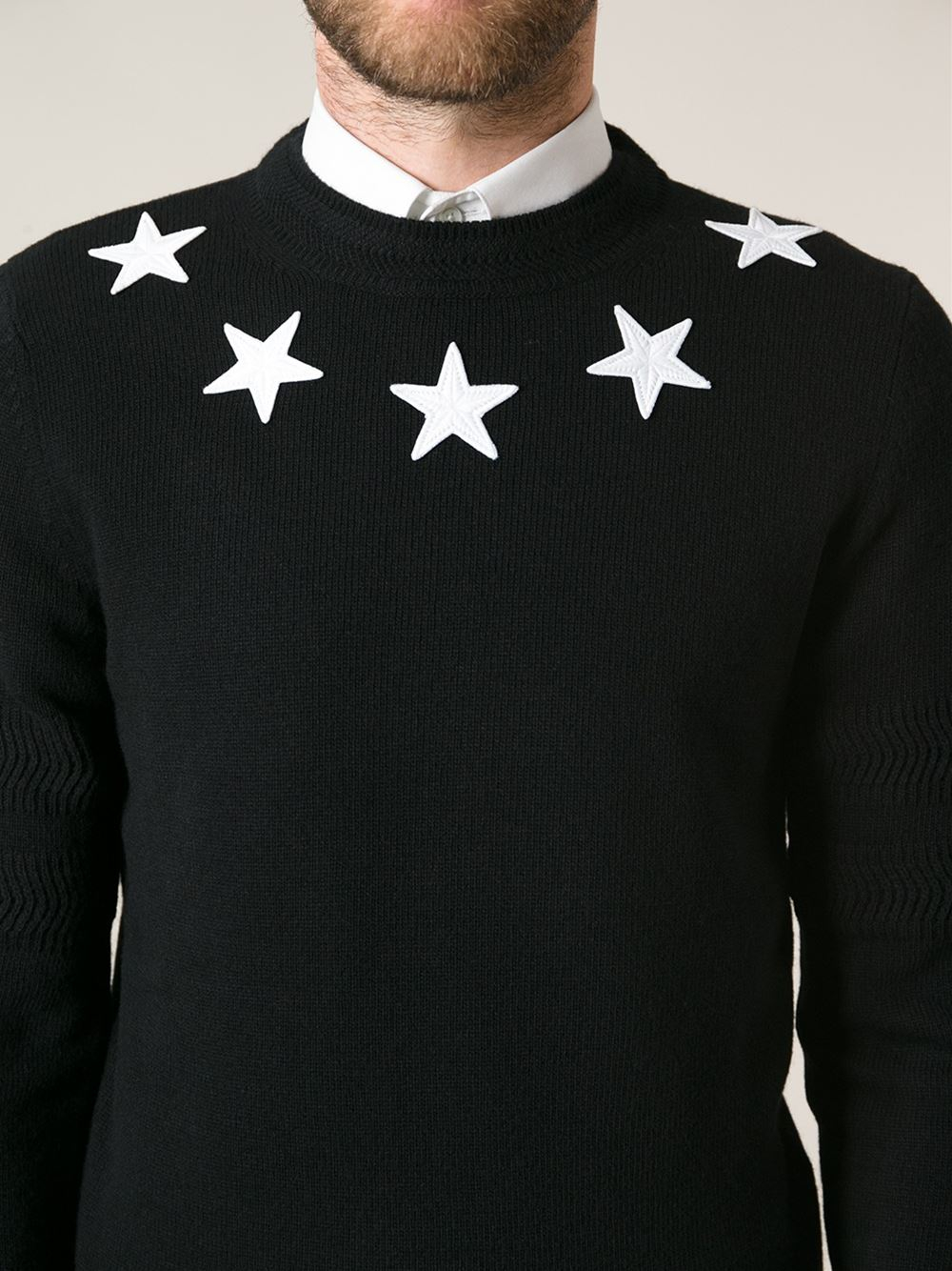 Givenchy Star Sweater in Black for Men - Lyst