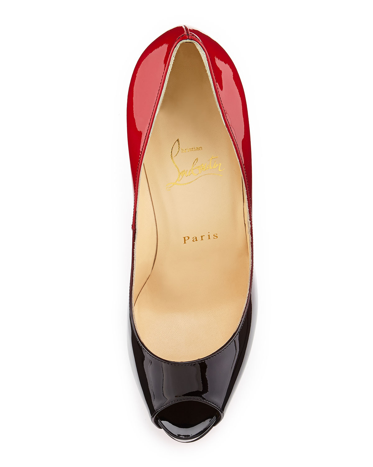 Christian louboutin New Very Prive Ombre Peep-toe Red Sole Pump in ...