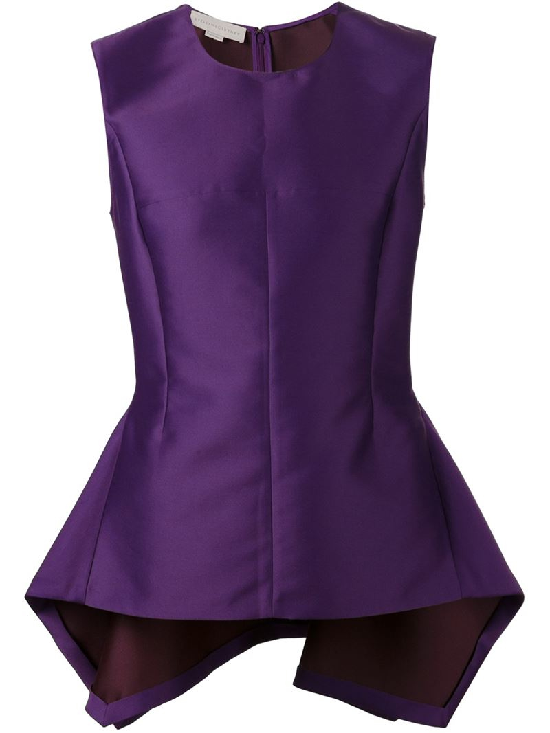 Lyst - Stella mccartney Peplum Top in Purple