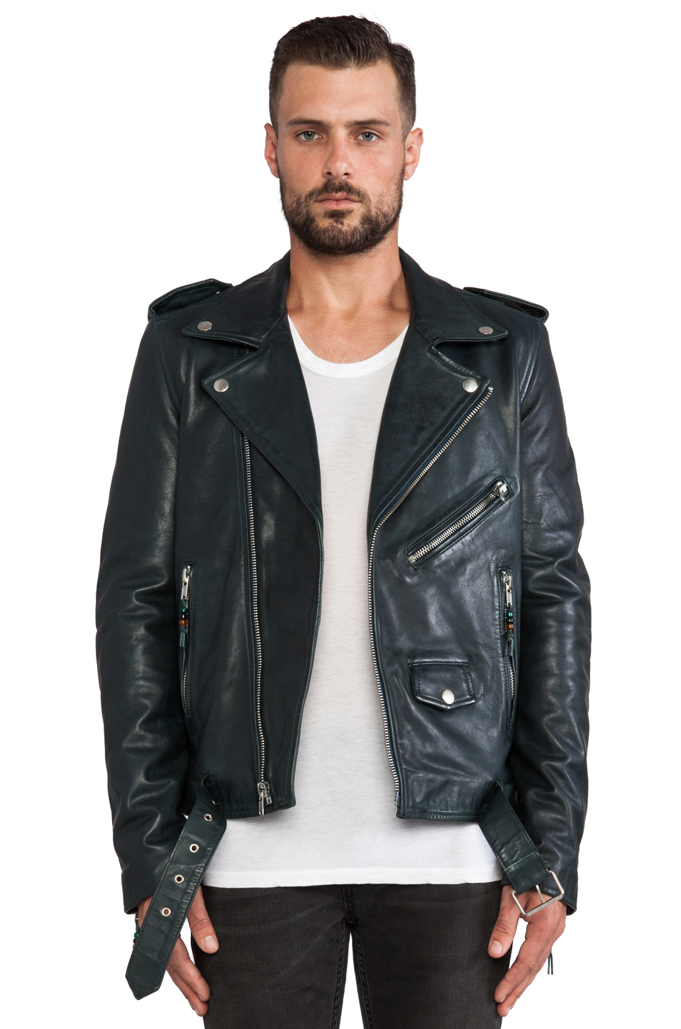 Lyst Blk Dnm Leather Jacket 5 In Green For Men Gallery