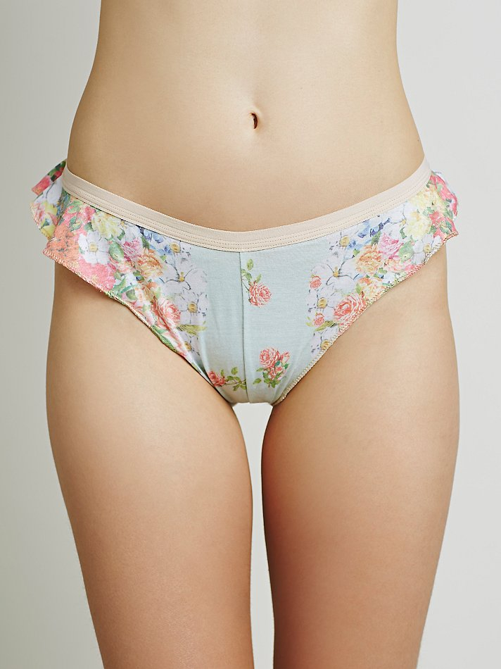 Free People Private Arts Womens Flutter Undies In Blue Lyst 4025