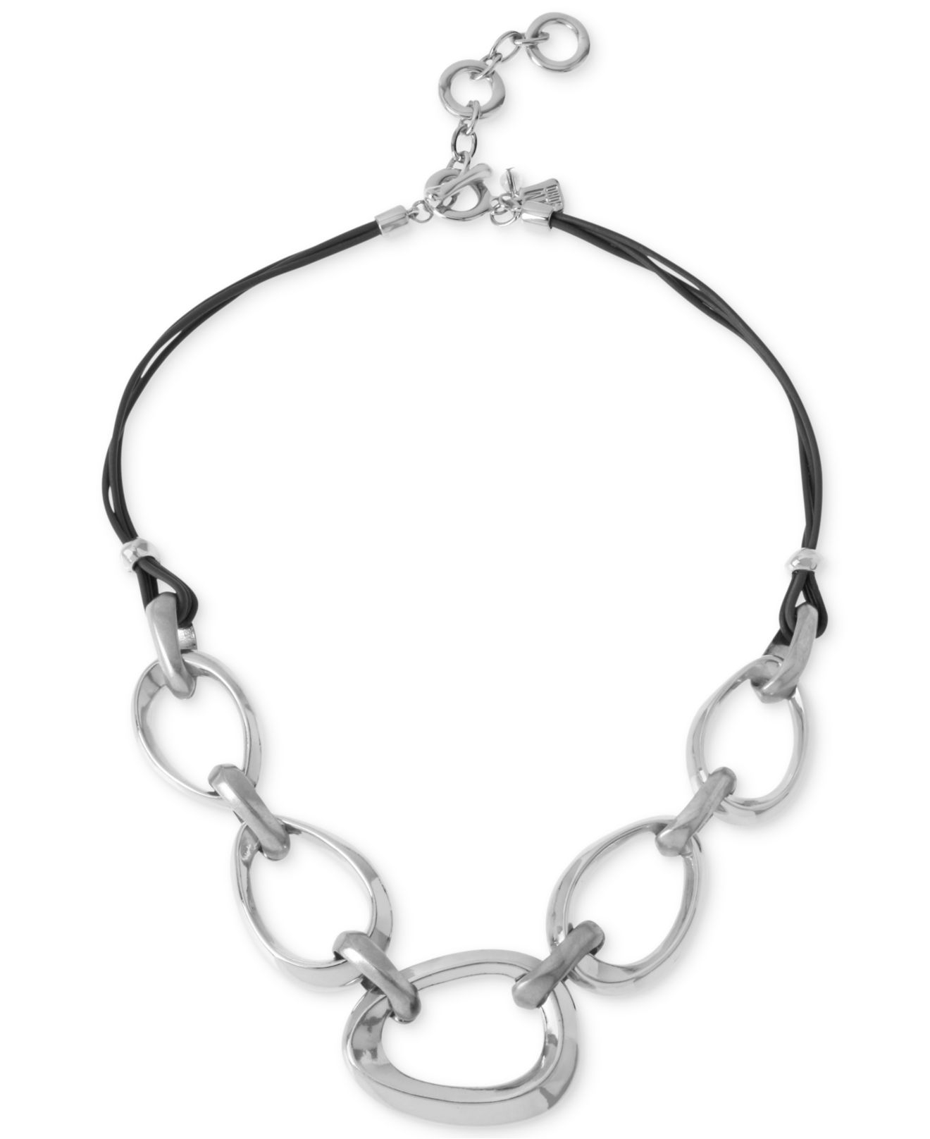 Robert lee morris SilverTone Sculptural Link Frontal Necklace in