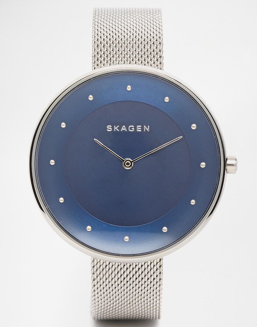 Lyst - Skagen Skw2293 Gitte Blue  turn Watch in Blue