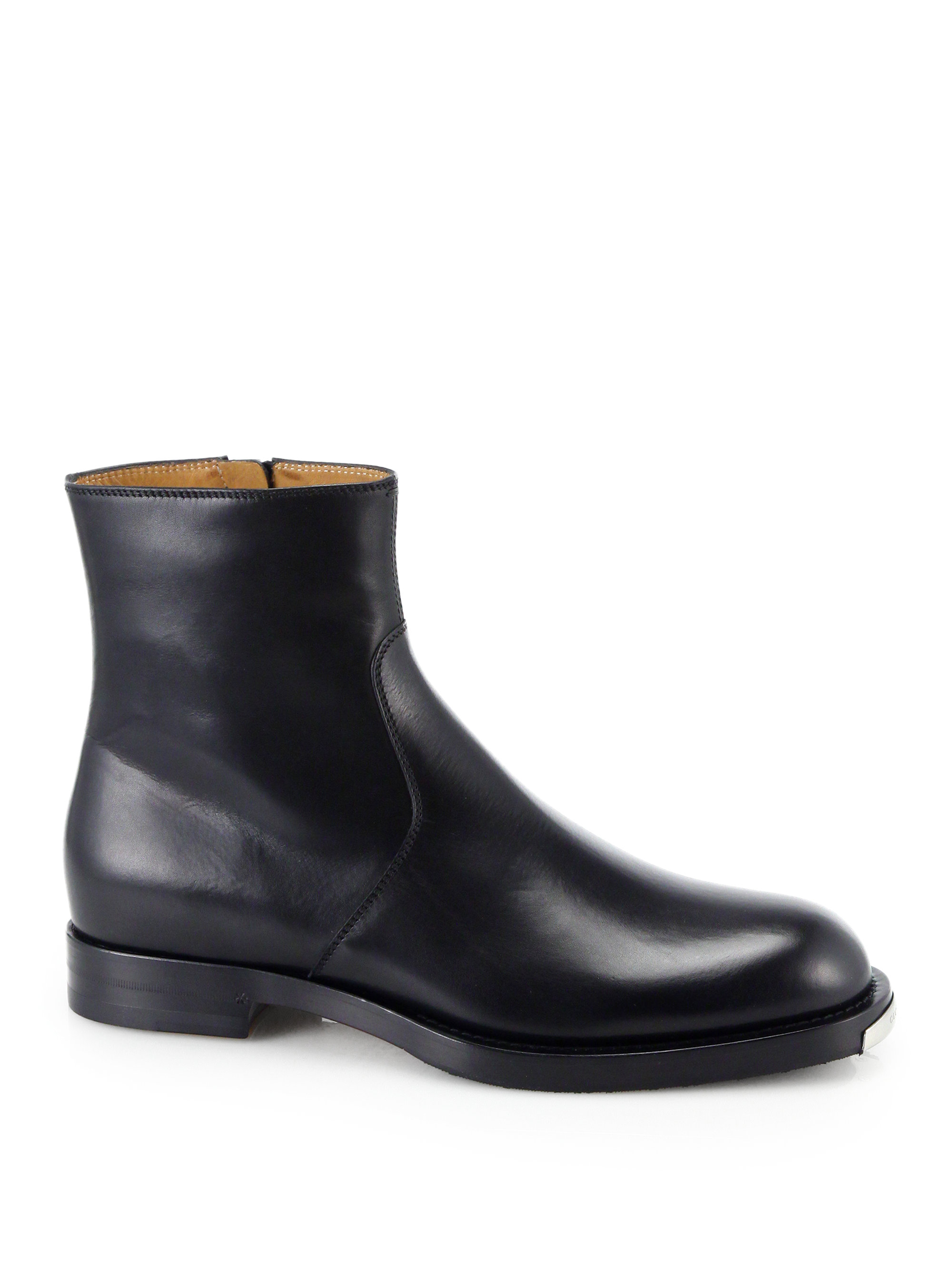 Lyst - Gucci Leather Chelsea Boots in Black for Men