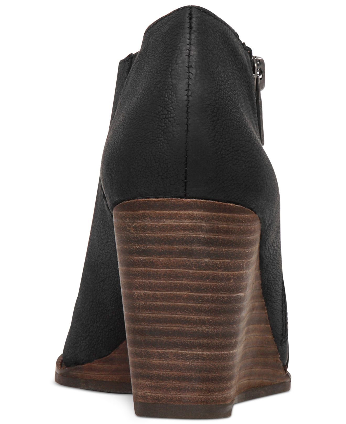 black wedge booties with conchos