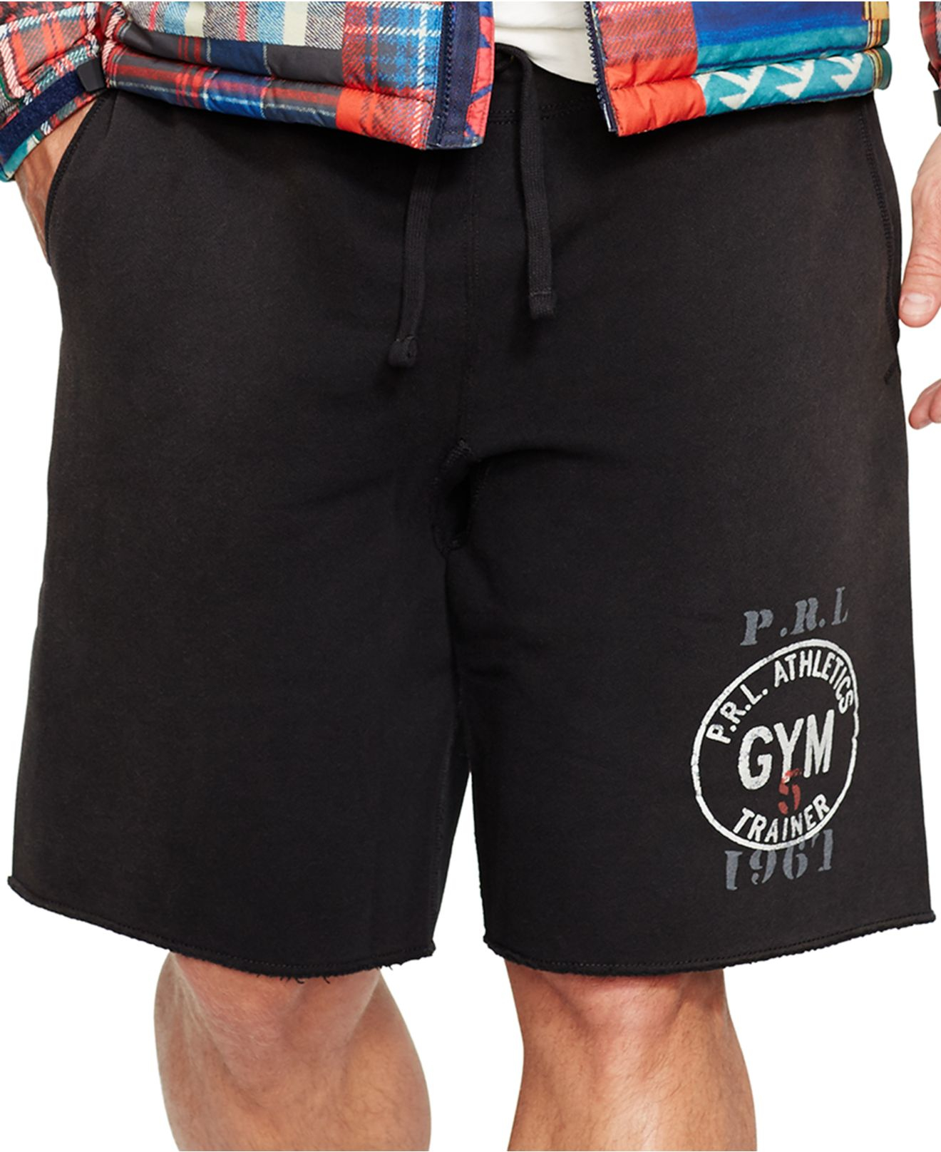 drawstring fleece shorts