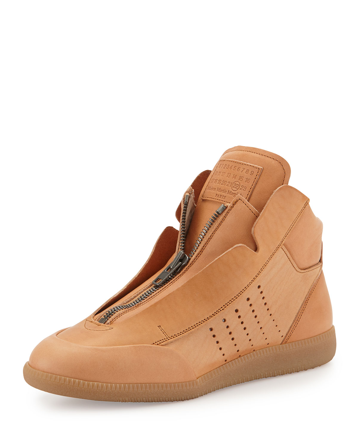 Maison Margiela New Future Leather High-Top Sneakers in Brown for Men ...