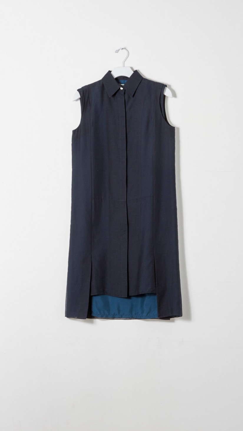 Lyst - Public School Sleeveless Shirtdress in Blue