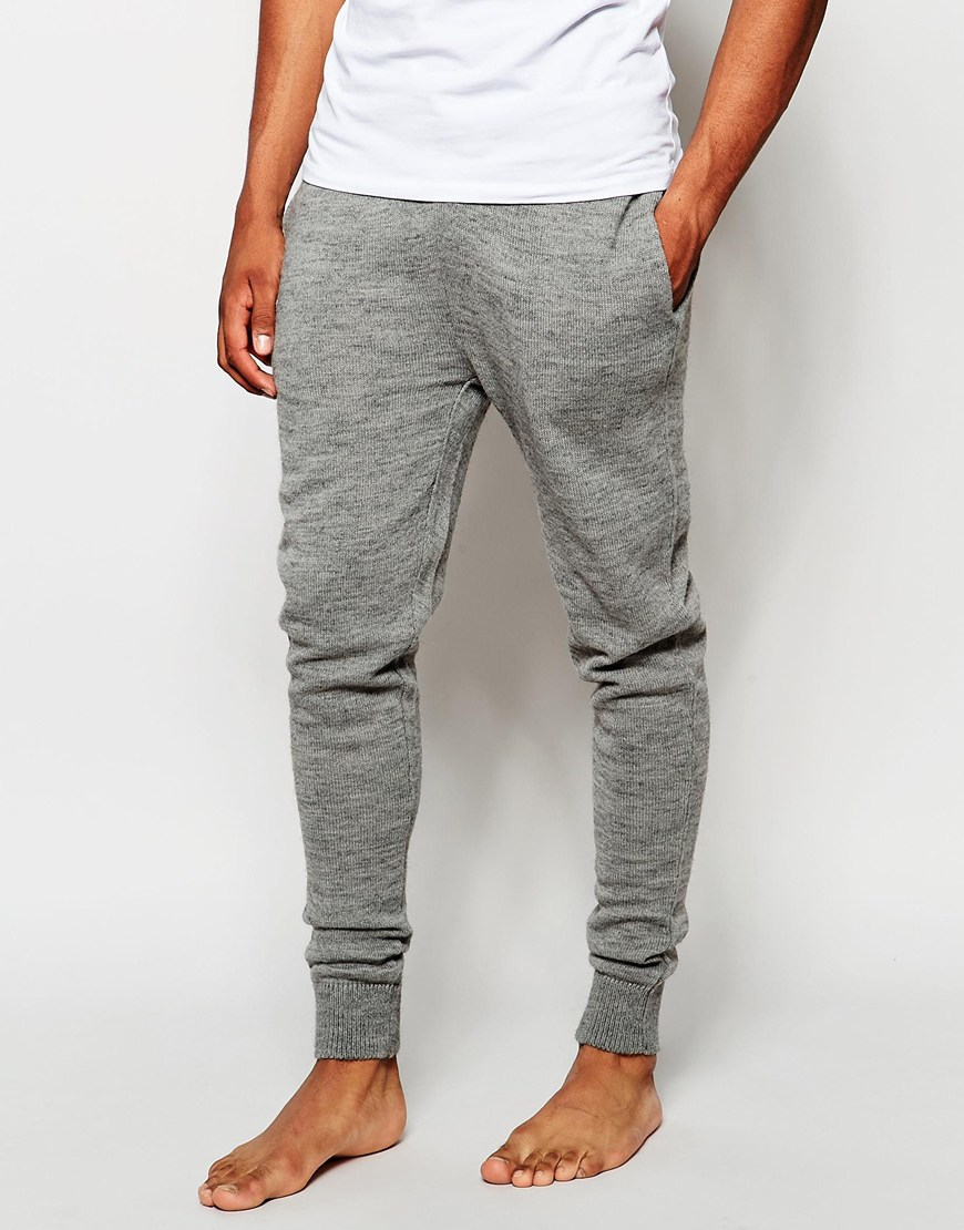 Lyst - Asos Loungewear Skinny Joggers In Knitted Fabric in Gray for Men