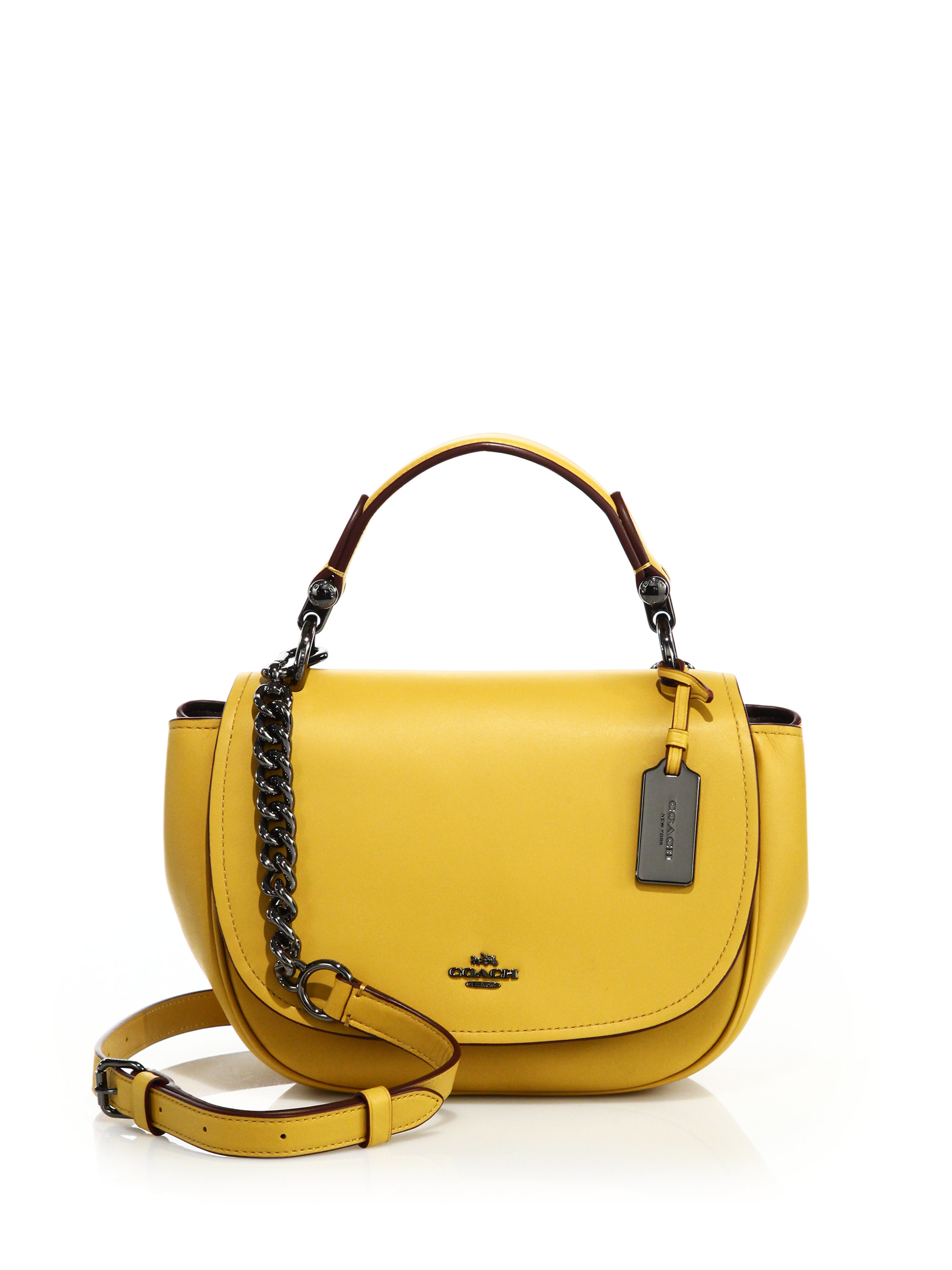 iCoachi Nomad iLeatheri iCrossbodyi iBagi in Yellow Lyst