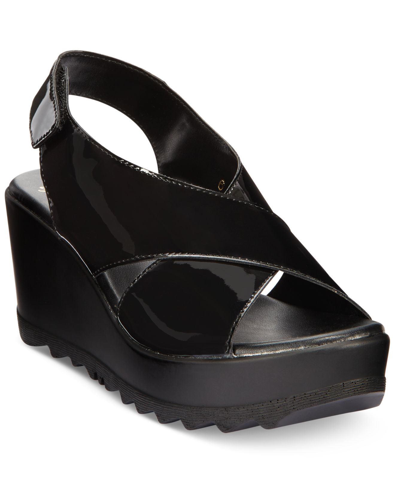 Lyst - Callisto Torro Platform Wedge Sandals in Black