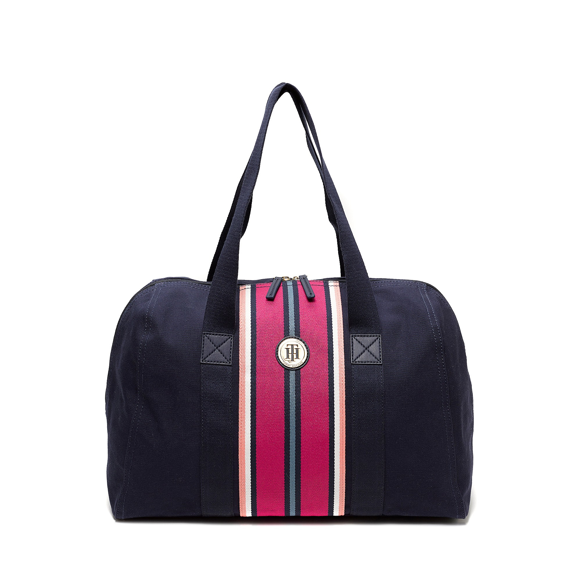 Tommy hilfiger Signature Stripe Weekend Travel Tote in Blue (NAVY/MULTI
