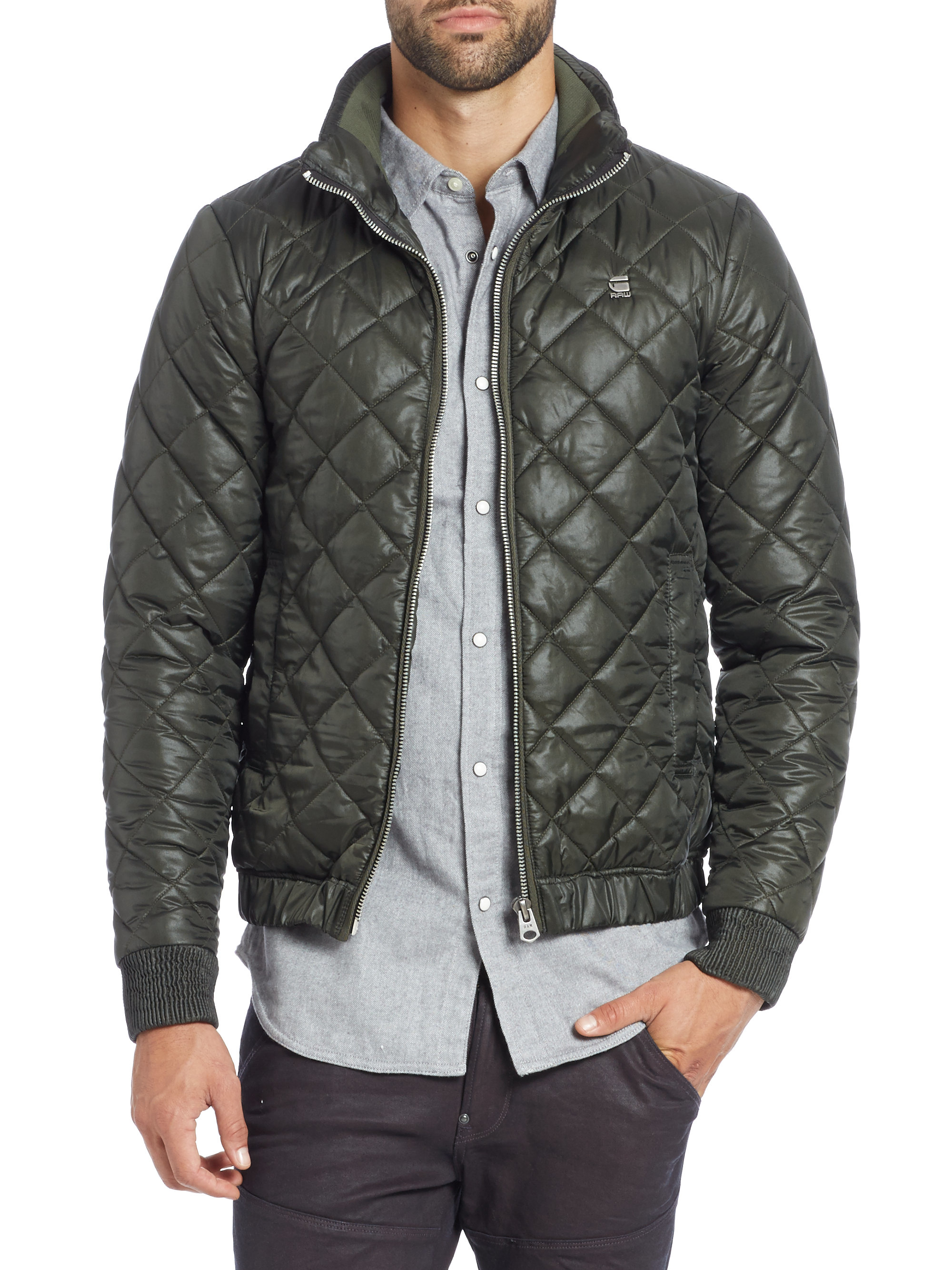 Gstar raw Meefic Quilted Jacket in Green for Men  Lyst