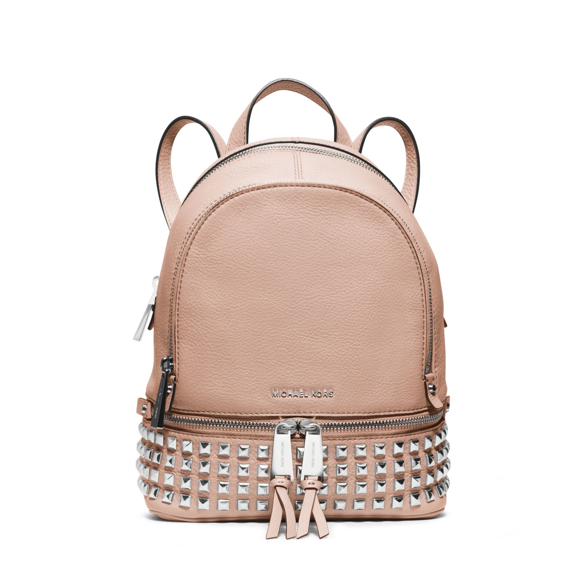 Michael kors Rhea Extra-small Leather Backpack in Beige (BALLET) | Lyst