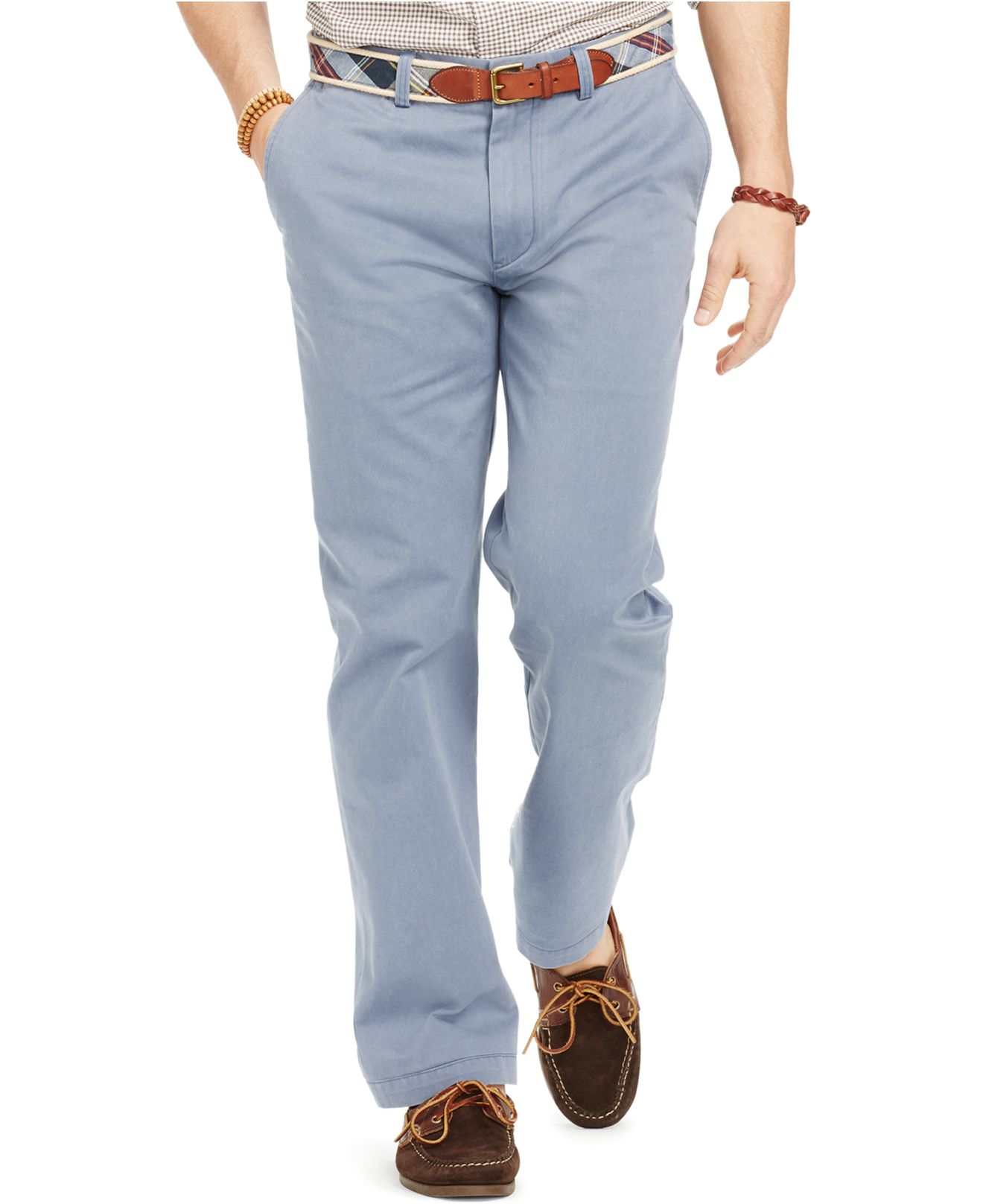 Polo ralph lauren Men's Classic-fit Flat-front Chino Pants in Blue for ...
