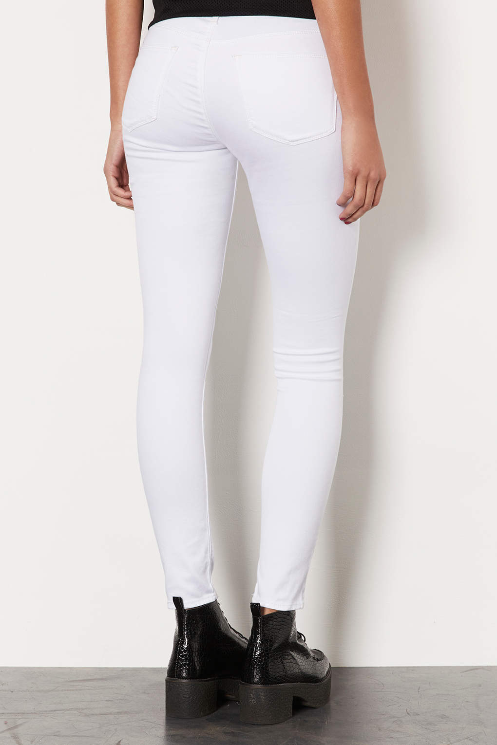 topshop white editor jeans