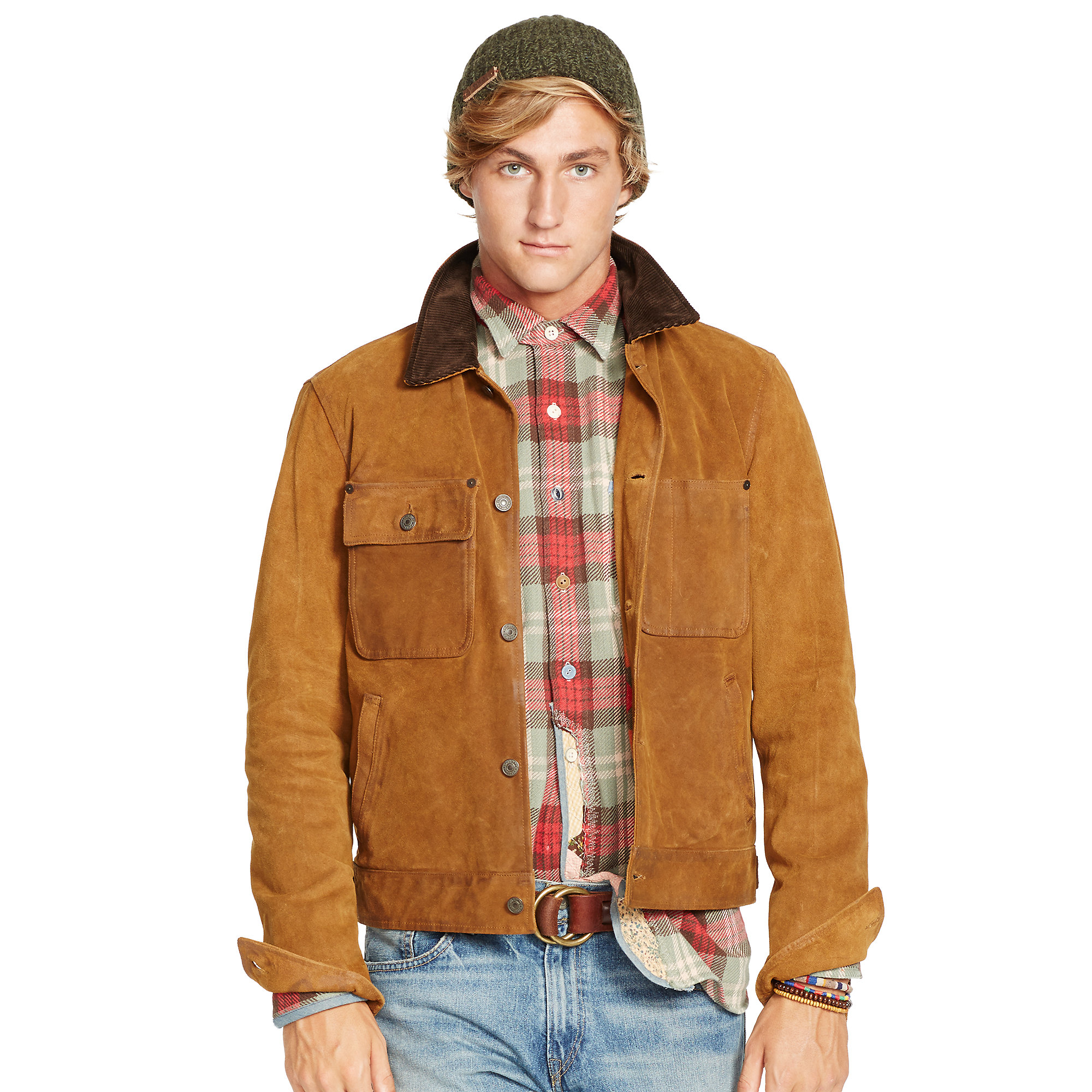 Polo Ralph Lauren Suede Warren Dungaree Jacket In Brown For Men Lyst Gallery