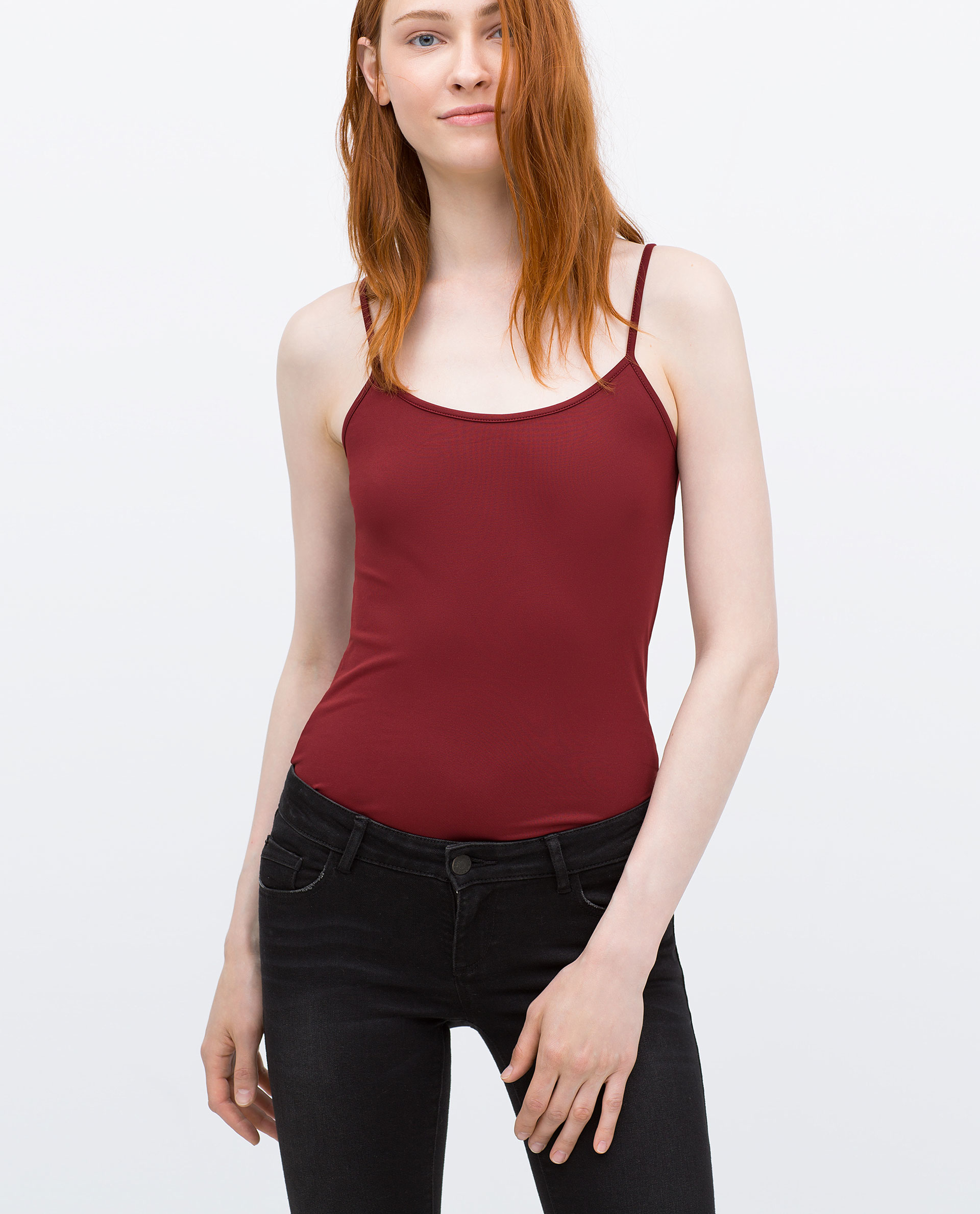 zara embroidered camisole