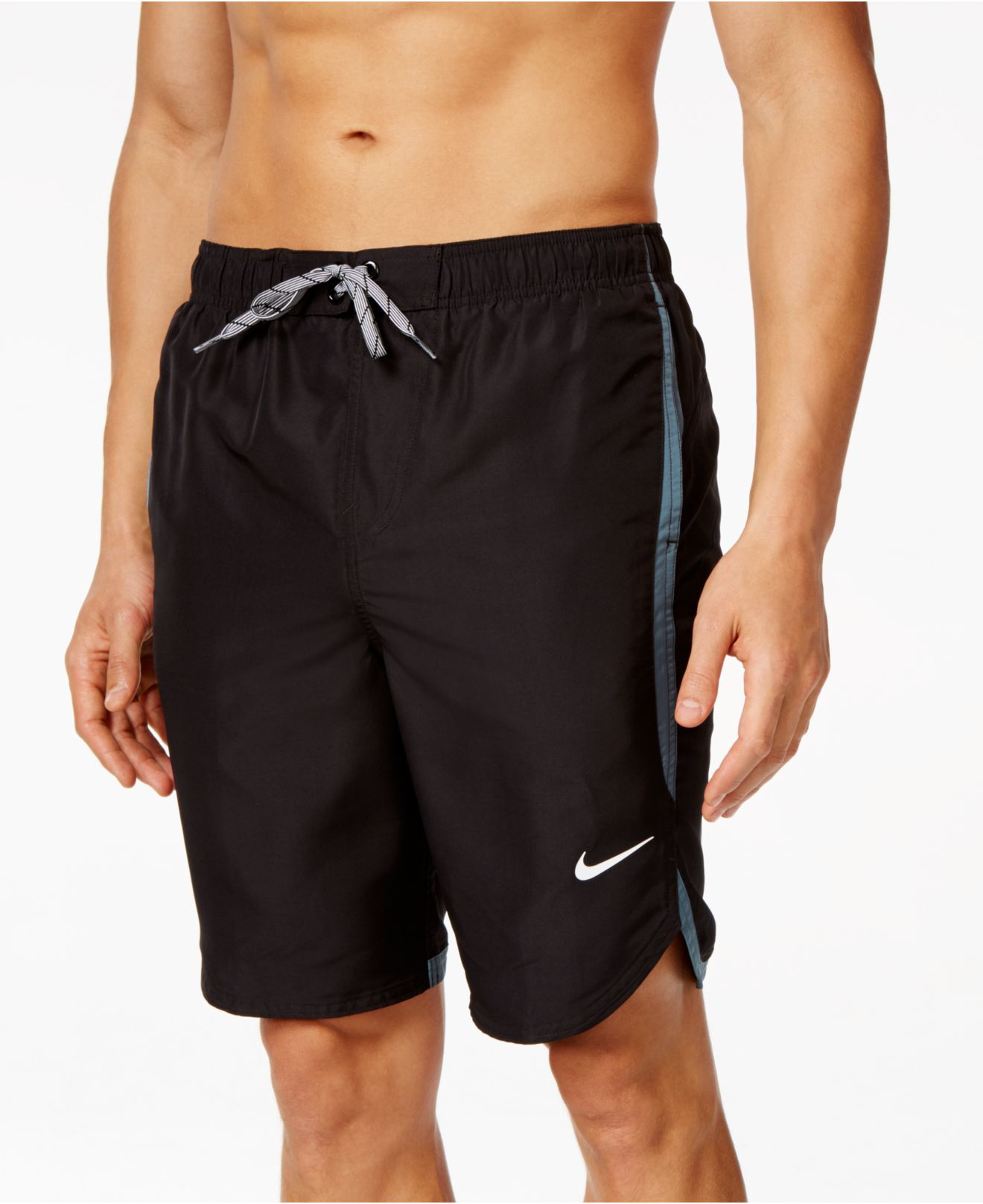 Nike Performance Quick Dry Solid Swim Trunks in Black for Men | Lyst