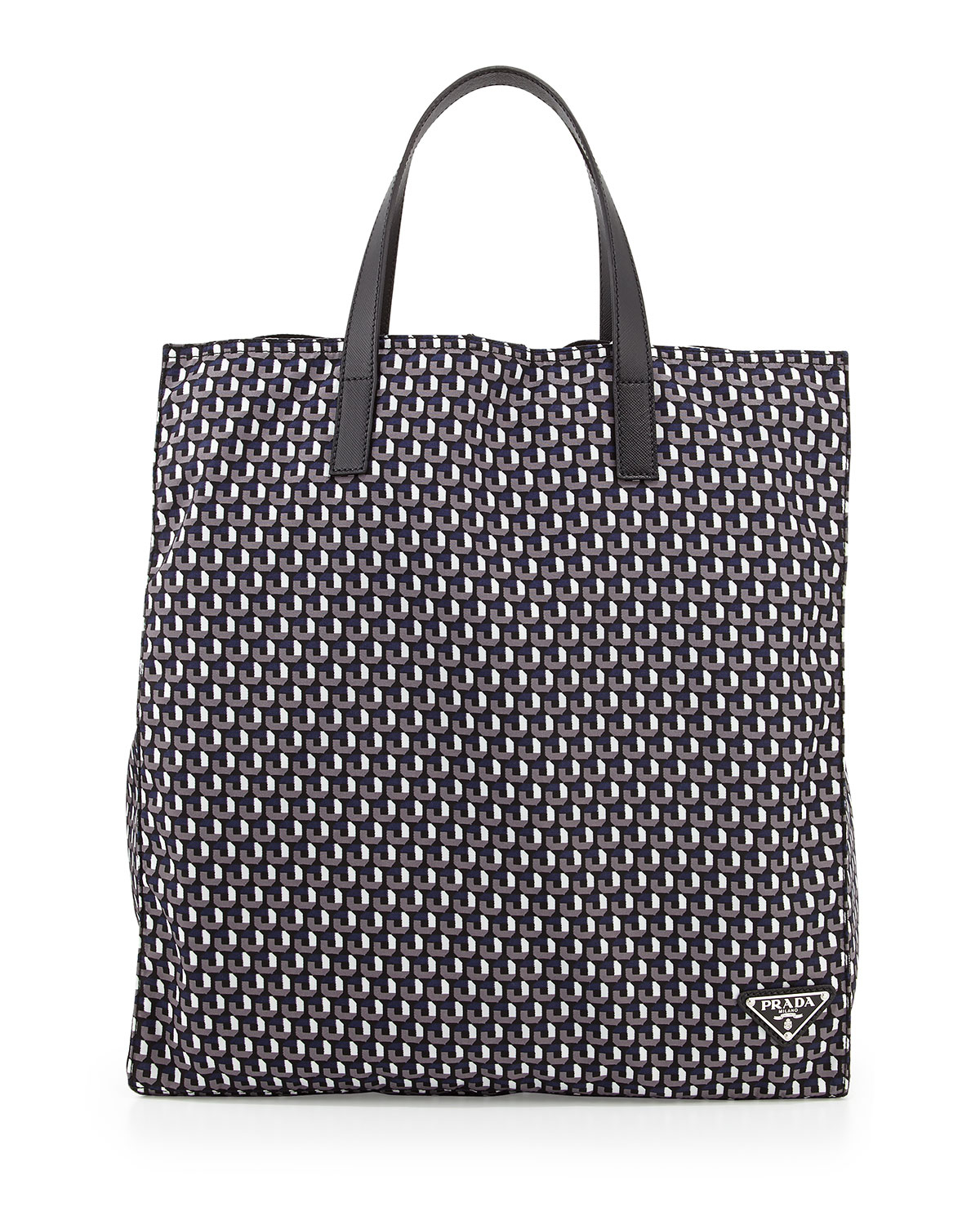 Lyst - Prada Men's Octagon-print Nylon Tote Bag