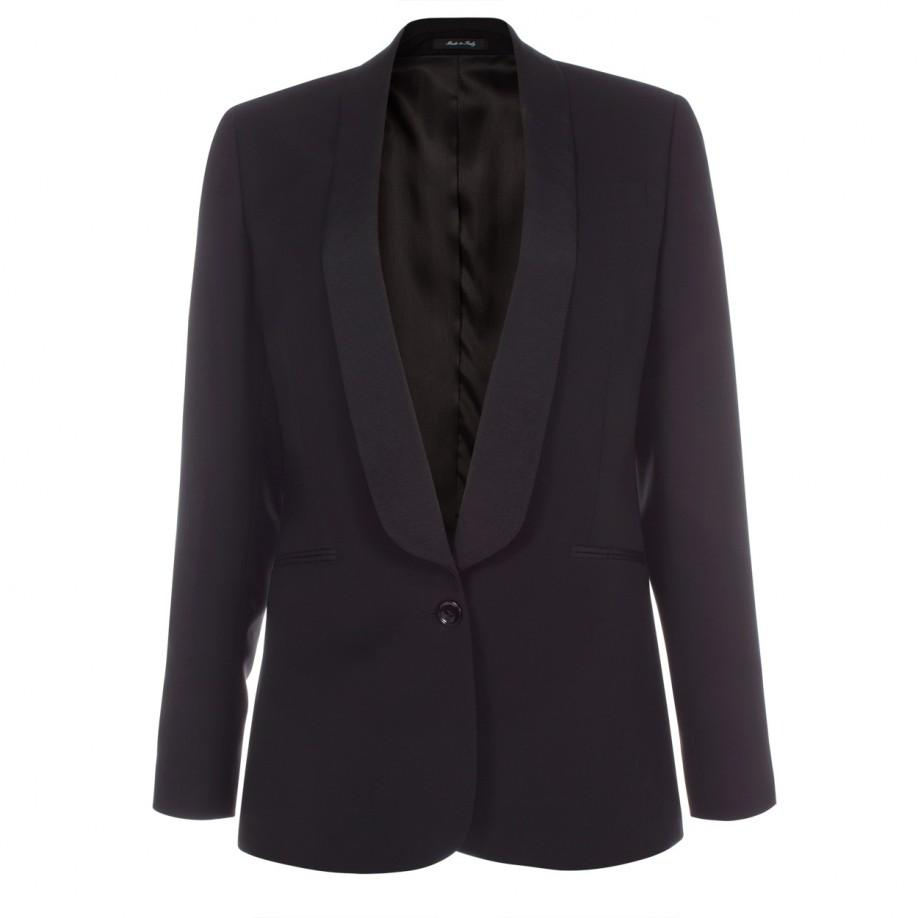 Paul smith Women's Black Blazer With Textured Shawl Collar in Black | Lyst